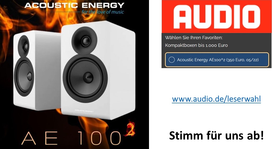 Mehr über den Artikel erfahren Mitmachen: AUDIO Leserwahl 2023 mit ACOUSTIC ENERGY