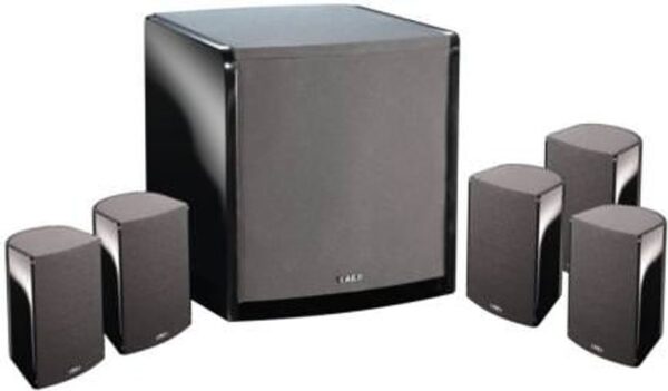 Subwoofer und Satelliten-Gruppenbild der Acoustic Energy AEGO-T
