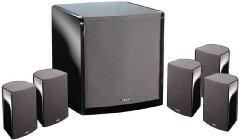 Subwoofer und Satelliten-Gruppenbild der Acoustic Energy AEGO-T